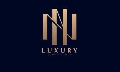 Alphabet NN or NA luxury initial letters brand monogram logo template
