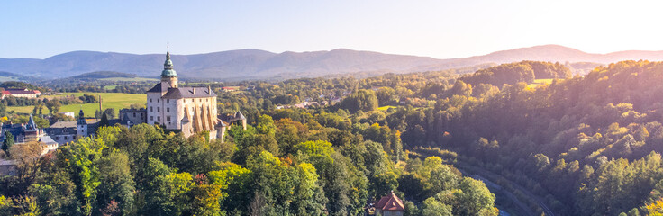 Chateau and Castle Frydlant from above