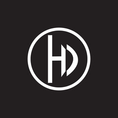 Letter HD logo vector design Premium Vector