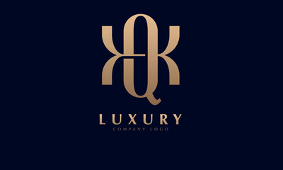 Alphabet QX or XA luxury initial letters brand monogram logo template