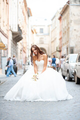 Perfect european bride wedding day