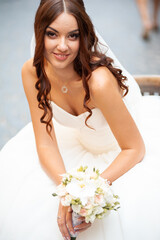 Perfect european bride wedding day