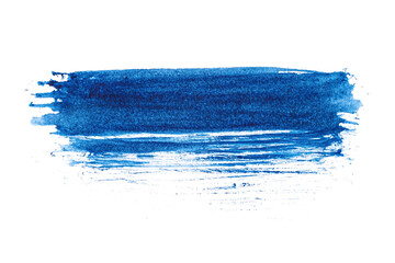 blue abstract watercolor paint brush stroke texture isolated on white background for logo and banner. design, creative, and illustration.