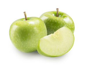 Green apple isolated on white