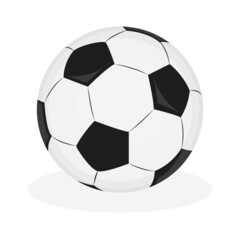 Fototapeta premium Cartoon football ball. Isolated soccer ball on a white background. Stock vector.