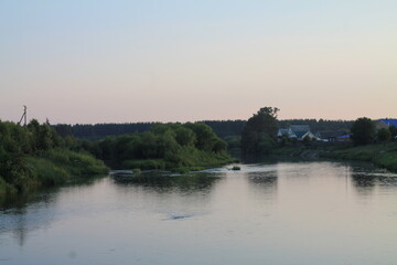 Obraz premium morning on the river