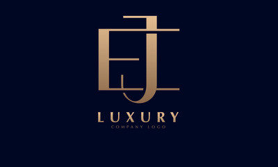 Alphabet JE or EA luxury initial letters brand monogram logo template