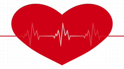 Heartbeat, heart pulse monitor, heart Isometric health care concept heart shape vector stock illustration