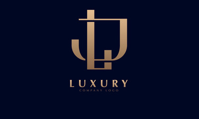 Alphabet LJ or JA luxury initial letters brand monogram logo template