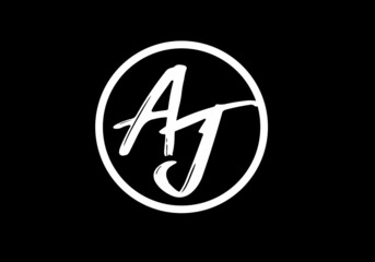 Modern shape of AJ initial letter