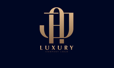 Alphabet AJ or JA luxury initial letters brand monogram logo template