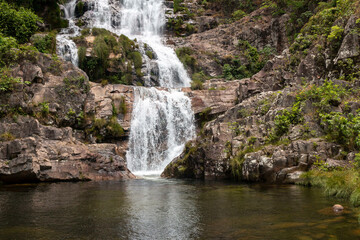 Obraz na płótnie Canvas Cachoeira do Candaru, em Cavalcante, Chapada dos Veadeiros, Goias