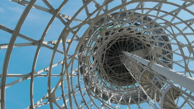tower of hyperboloid construction bottom view