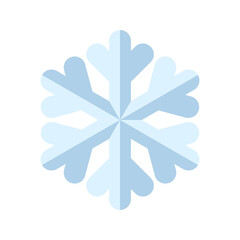 Snowflake Icon. Christmas and Winter Traditional symbol for logo, print, sticker, emblem, greeting and invitation card design and decoration