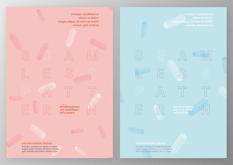 Creative seamless patterns and sample poster image. You can custmize the color and size of the pattern.