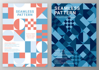 Creative seamless patterns and sample poster image. You can custmize the color and size of the pattern.