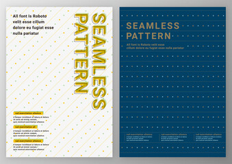Creative seamless patterns and sample poster image. You can custmize the color and size of the pattern.