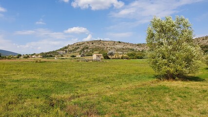 beautiful landscape in the provence in south france