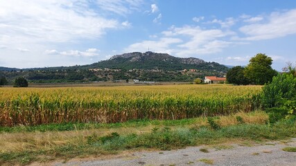 beautiful landscape in the provence in south france