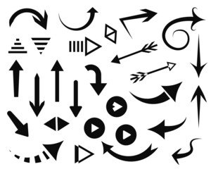 Vector illustration of arrow icons set. Arrows set. Arrow icon collection. Vector illustration EPS10