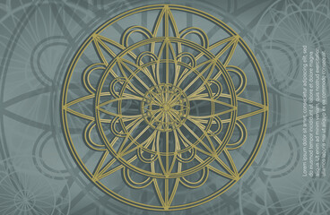 Islamic ornament vector.modern golden ornament on a transparent background. vector illustration. Mandala	