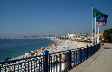 Obraz premium Plage, Promenade des Anglais, Nice, 06, Alpes Maritimes, région Provence Alpes Côte d'Azur