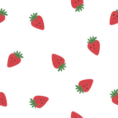 귀여운 딸기 캐릭터 패턴