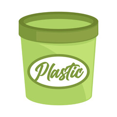 green plastic container