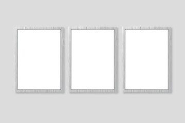 Classic poster, card- mock up for 3 frames. Universal use