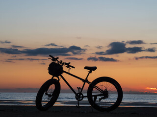 Obraz premium bike on the beach