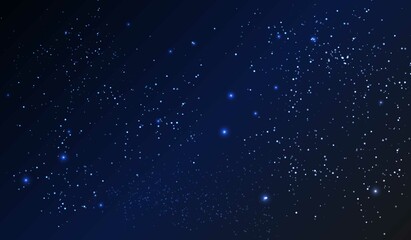Vector dark blue background with starry sky
