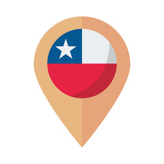 Obraz premium chile flag location