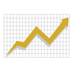 bussines line chart diagram illustration vector design