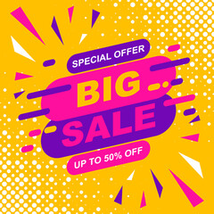 Sale discount banner template promotion