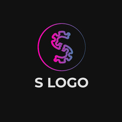 Gradient Colorful Creative Tech S Letter Logo Template