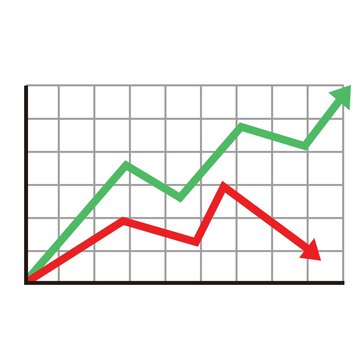 bussines line chart diagram illustration vector design