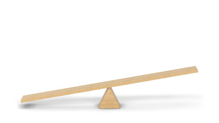 Simple seesaw, balance concept