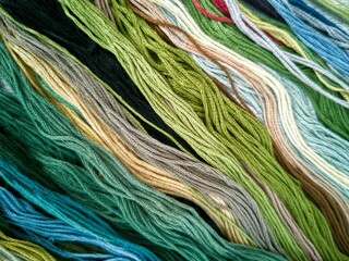 Multicolored sewing threads