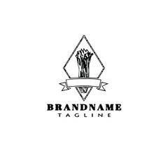 celery logo cartoon icon design template cute isolated vector illustration