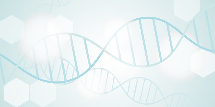 DNA and genetics abstract illustration - Blue design banner