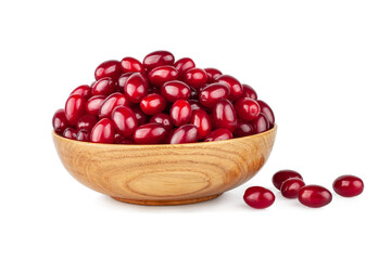 The fruits of dogwood isolated on a white background