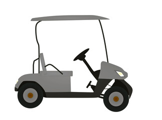 Grey golf car. vector illustration