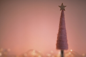 Deko Tannenbaum in rosa, Lichterkette warmweiß, rosa Touch