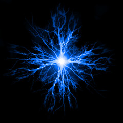 Pure Power and Electricity Blue Plasma Electrical Engergy