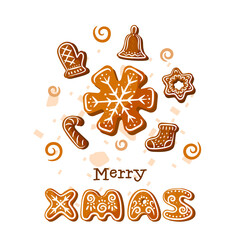 Christmas gingerbread, a set of figures. Merry xmas.