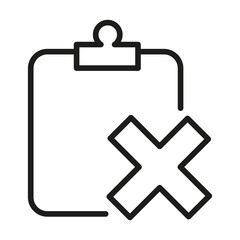 Clipboard line icon in trendy style. Stroke vector pictogram isolated on a white background.