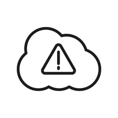 Cloud Outline Vector Icon. Illustration Of A Stroke Vector On A White Background. For App And Website