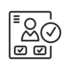 Login Outline Vector  Icon. Illustration Of A Stroke Vector On A White Background. From App And Website.