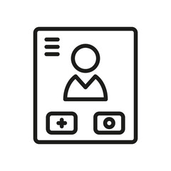 Login Outline Vector  Icon. Illustration Of A Stroke Vector On A White Background. From App And Website.
