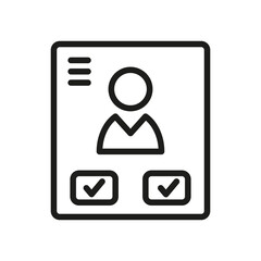 Login Outline Vector  Icon. Illustration Of A Stroke Vector On A White Background. From App And Website.